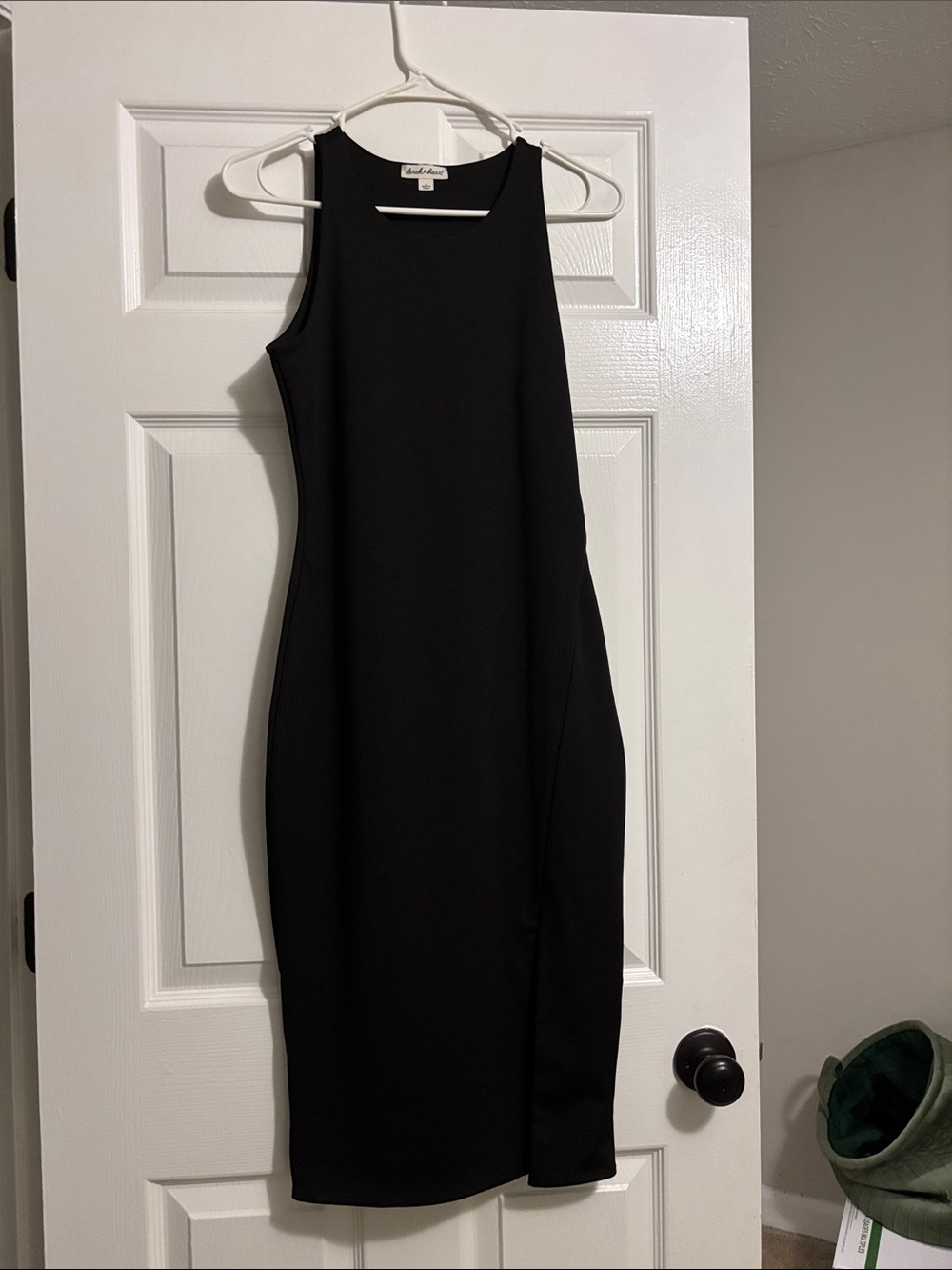 Derek Heart Black Sleeveless Midi Sheath Dress